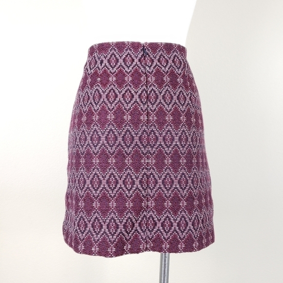 Loft Diamond Button Wrap Red Skirt, Size 4, 8 - Picture 4 of 8